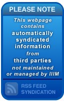 Disclaimer: This page contains syndicated information from third-party websites not necessarily owned or managed by IIIM