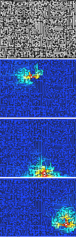 Machine learning in mazes